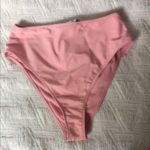 High leg, high waisted bikini bottoms